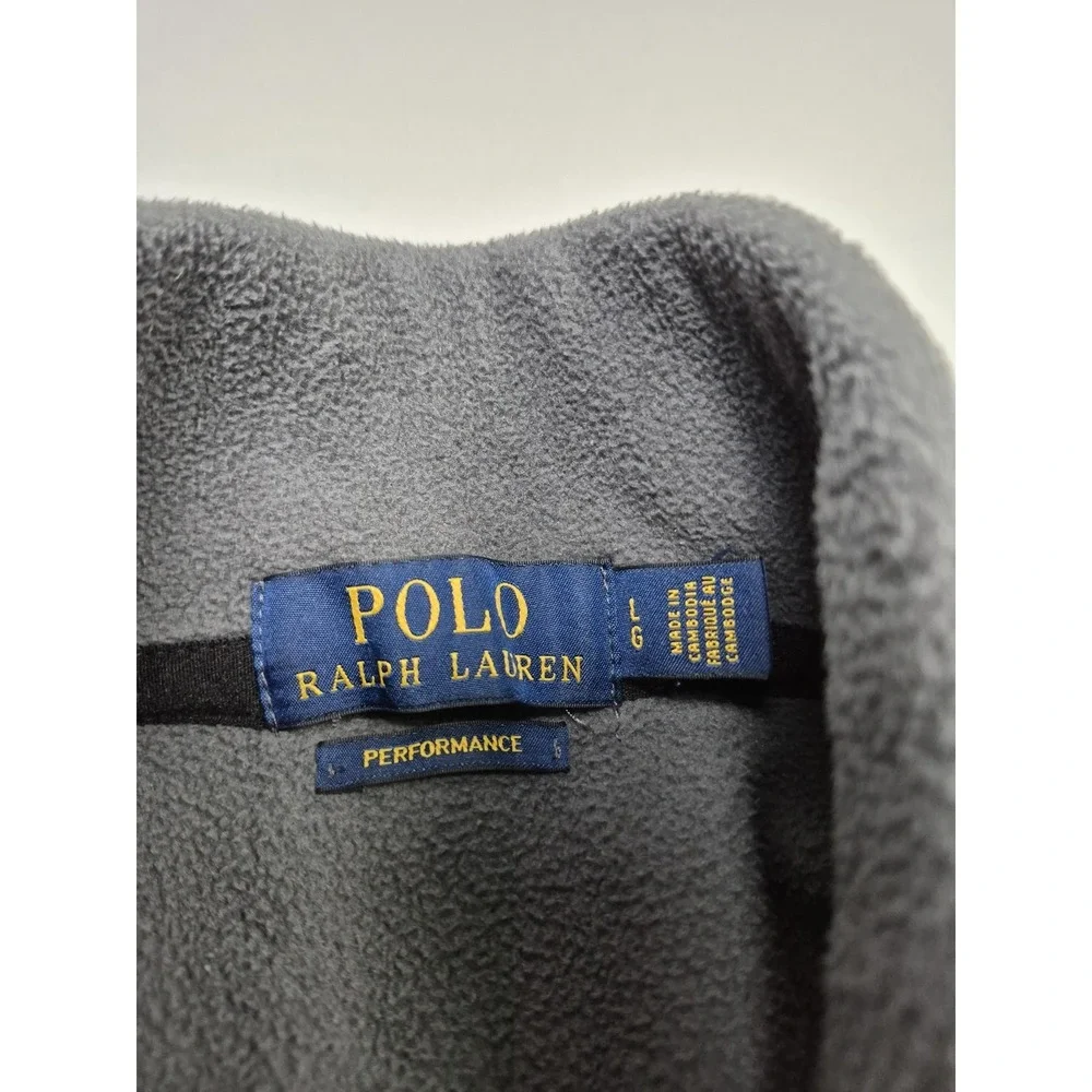 Polo Ralph Lauren Sweatshirt Mens Large Gray 1/4 Zip Fleece Pullover Pony Logo